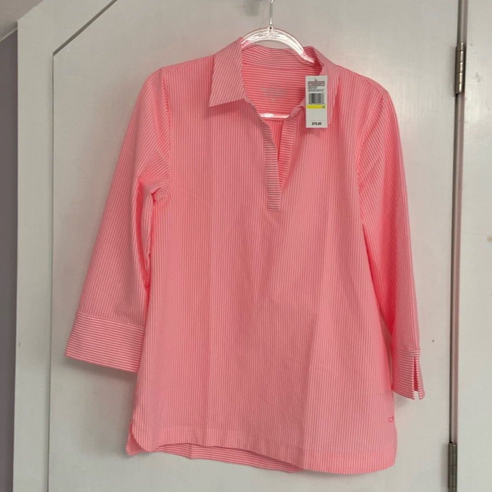 NWT Vineyard Vines performance fabric seersucker Lucaya tunic - size M